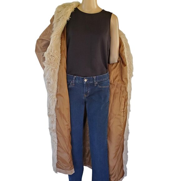 VTG 90s WILSON'S LEATHER COAT Women's XL Maxima Y2K Penny Lane Faux Fur Lined - Picture 2 of 14